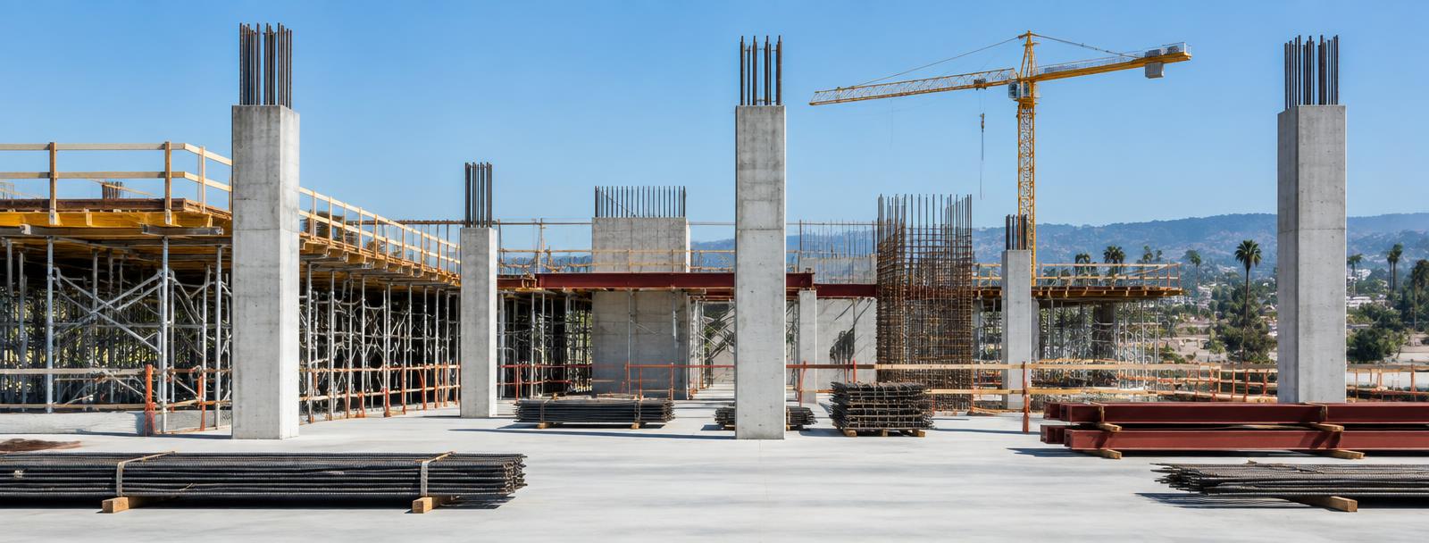 Illustrative California construction scene; not a Sedona client project